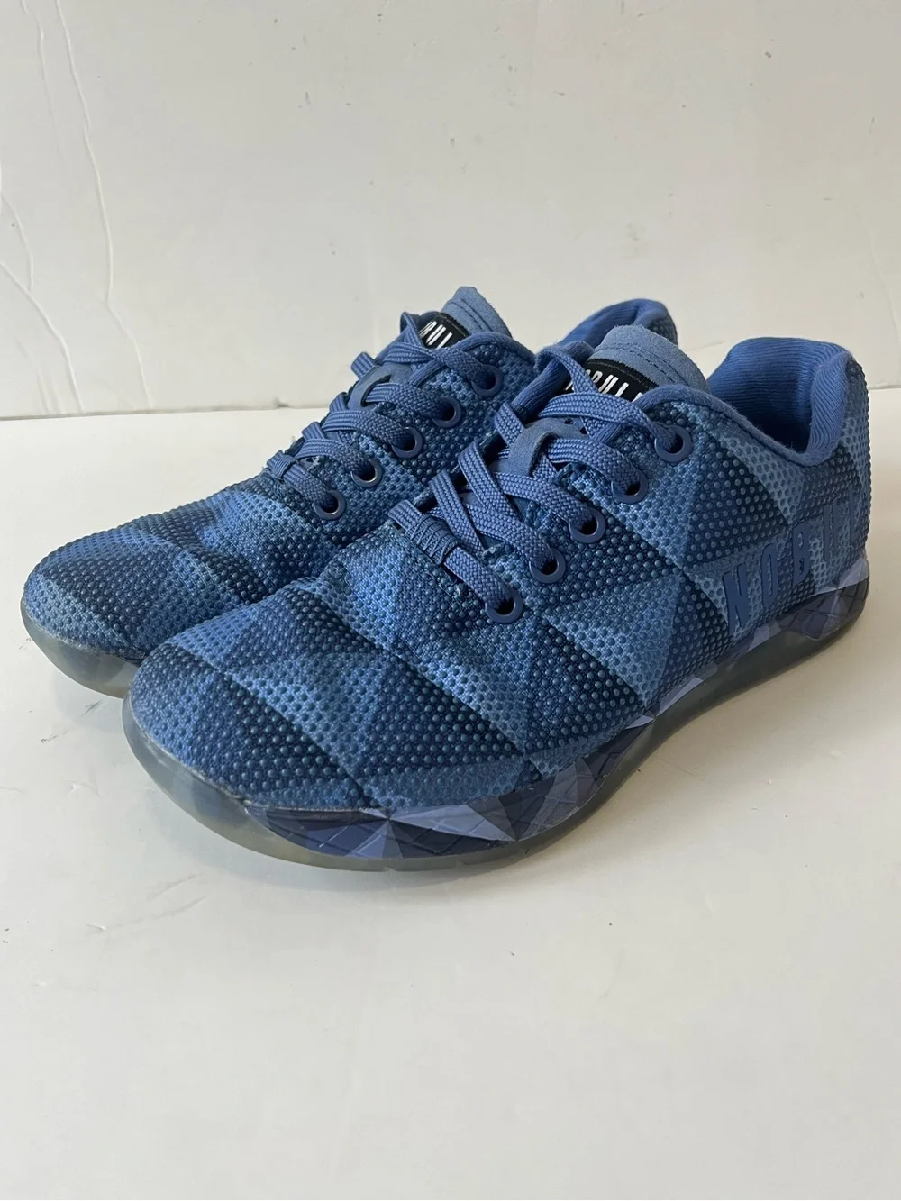 NOBULL Navy blue geometric athletic trainer Sneakers size men5.5/women7